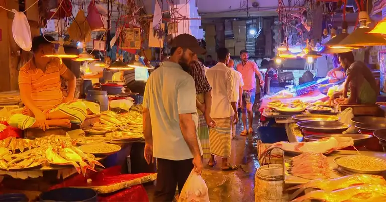 রাজধানীর একটি বাজারের ছবি